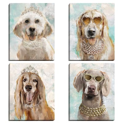 Doggie Divas I - IV by Studio Arts Canvas Art Prints