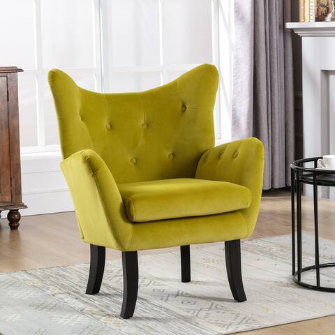 TiramisuBest Living Room Bedroom Velvet Accent Chair Armchair Modern