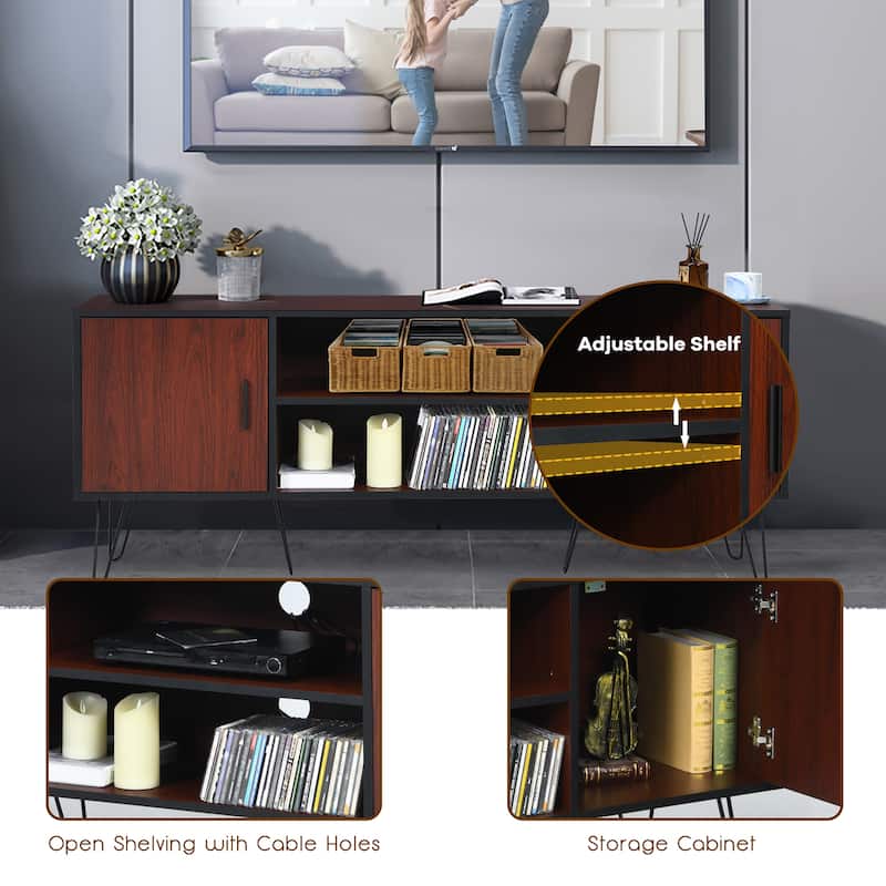 Costway 59'' TV Stand Entertainment Center Media Console Storage - See Details