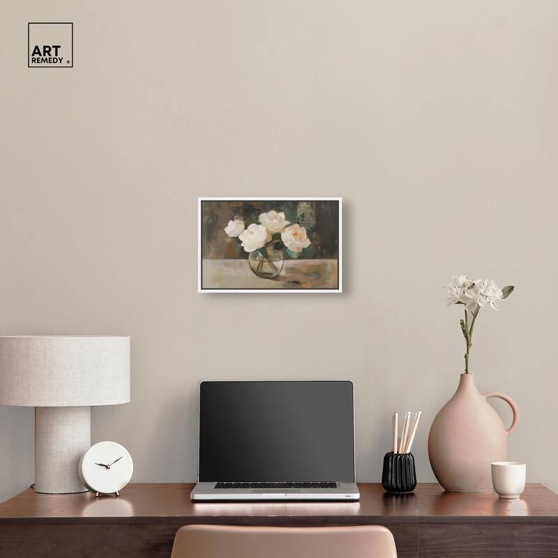 Creamy Cascade Cluster I Canvas by Art Remedy