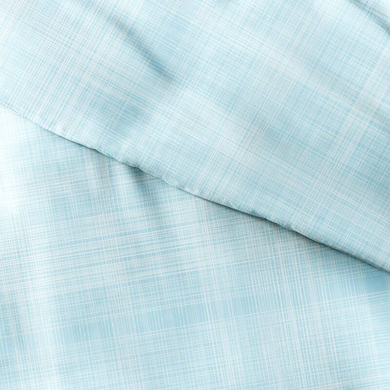 Becky Cameron Oversized Thatch 3-piece Patterned Duvet Cover Set - Aqua - King