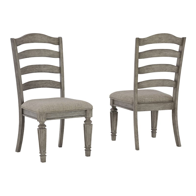 Ashley Furniture Lodenbay Antique Gray Dining Upholstered Side Chair (Set of 2) - 20"W x 25"D x 41"H