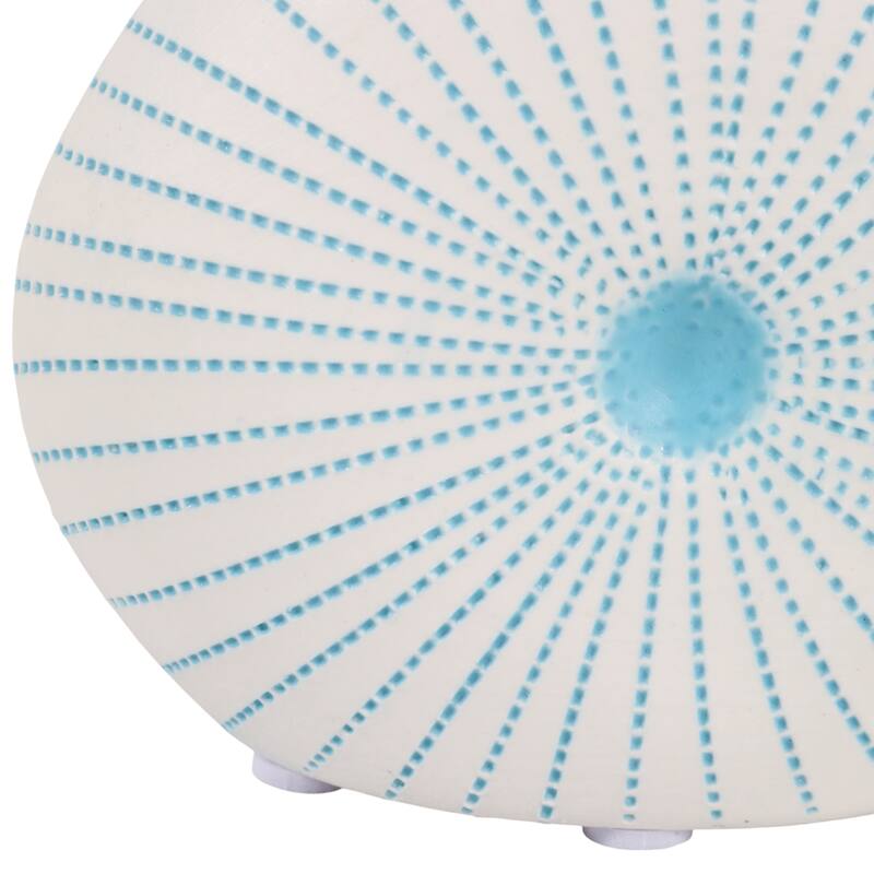 Round Shell Ceramic Vase - Stylish Dotted Pattern Flower Vase