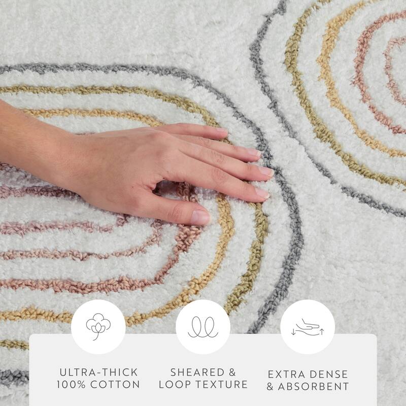 Becky Cameron 100% Cotton Modern Patterned Bath Mat