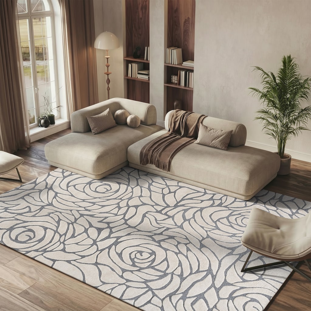 SAFAVIEH Handmade Casablanca Shag Nobuko Tribal Wool Rug