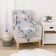 preview thumbnail 4 of 2, Disney Stitch Gray, Blue, Aqua, and White Super Soft Plush Baby Blanket