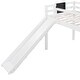 preview thumbnail 10 of 12, Convertible Slide Twin Loft Bed with Chalkboard & Stairs - Pine Wood