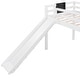 preview thumbnail 12 of 46, Twin size Loft Bed Wood Bed with Slide, Stair and Chalkboard, White