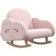 preview thumbnail 1 of 7, Kids Rocking Chair, Cloud Shaped Children Rocker Armchair for Nursery Playroom, with Solid Wood Legs, Anti-Tipping Design Pink