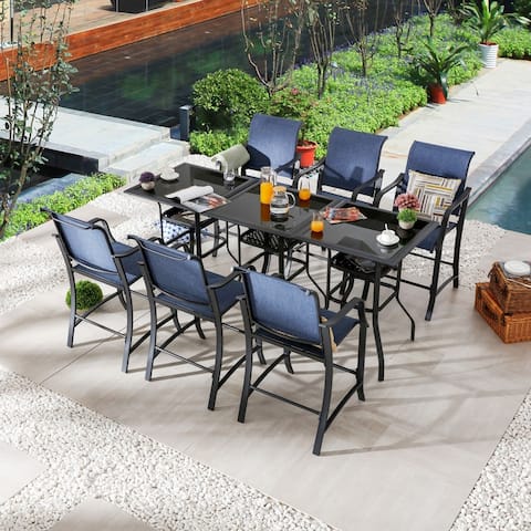 Patio Festival 9 Piece Outdoor Person 27.60'' Long Bar Height Dining Set
