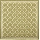 preview thumbnail 74 of 129, SAFAVIEH Courtyard Kailani Indoor/ Outdoor Waterproof Patio Backyard Rug 4' Square - Green/Beige
