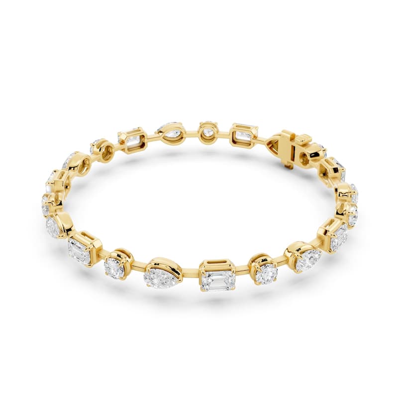 Auriya 14K Gold Lab Grown Diamond Fashion Tennis Bracelet 5 3/4 ct. tw. (E-F VS)