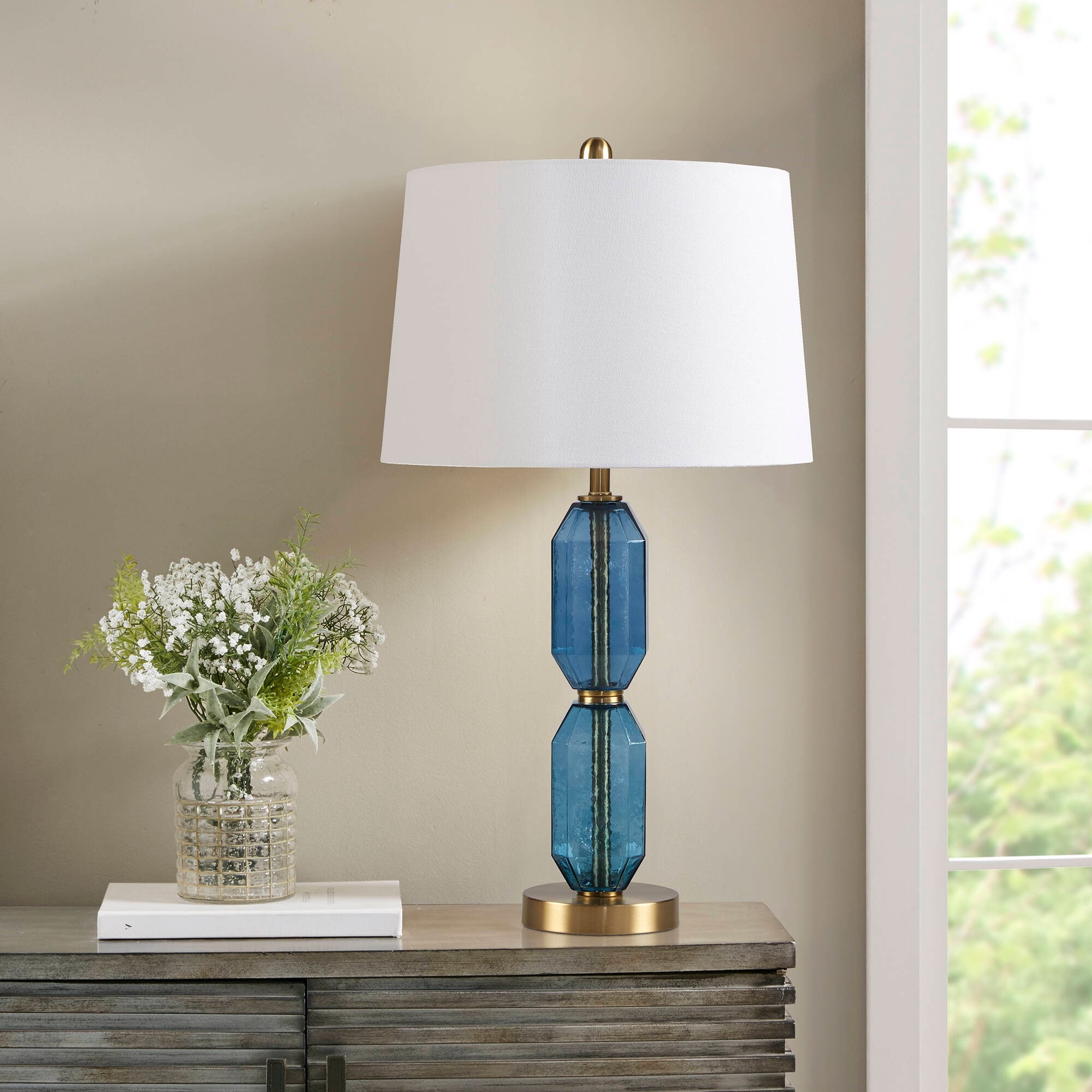 510 Design Zirconia Faceted Glass Table Lamp - N/A