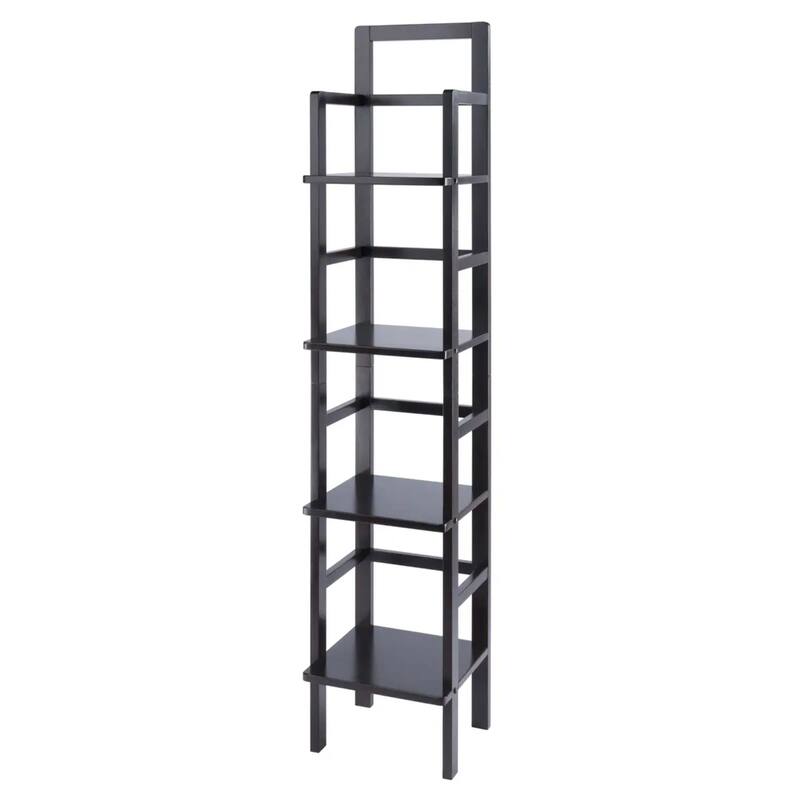 Tall 4 Tier Narrow Tall Storage Corner Shelf Rack - 70.75" - Coffee Brown