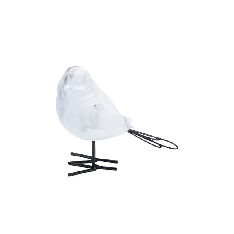 Marble Bird Figurines - 7" - Set of 4