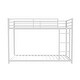 preview thumbnail 10 of 11, Metal Twin over Twin Bunk Bed with Safety Guardrail,Kids Bed Design
