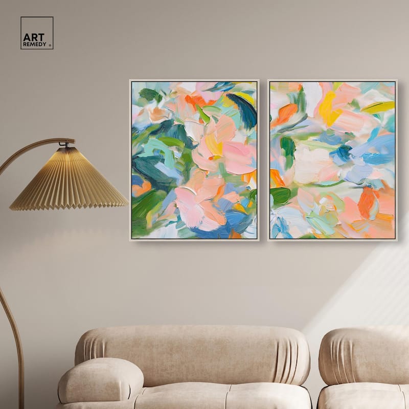 Chromatic Layers Canvas Set of 2 by Art Remedy