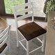 preview thumbnail 10 of 15, Jonah Farmhouse Wood Ladder Back Counter Height Chairs by Furniture of America (Set of 2)