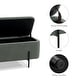 preview thumbnail 31 of 31, MCombo Storage Ottoman Bench, Teddy Fabric Upholstered Footstool with Storage Space - 15.7"D x 47.2"W x 20.5"H