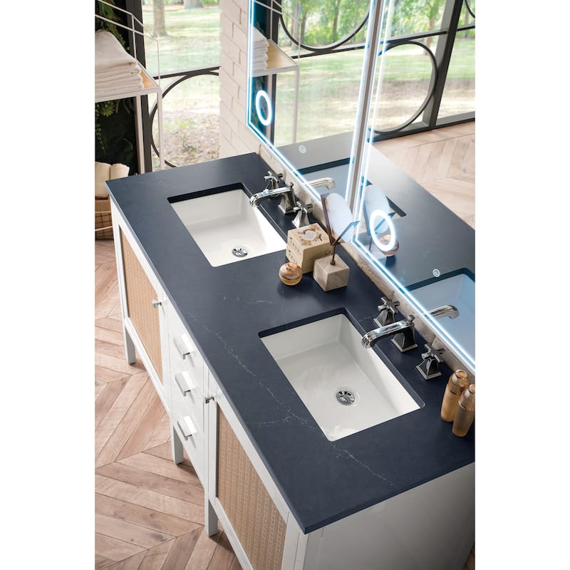 James Martin Vanities Addison 60" Double Vanity, Glossy White