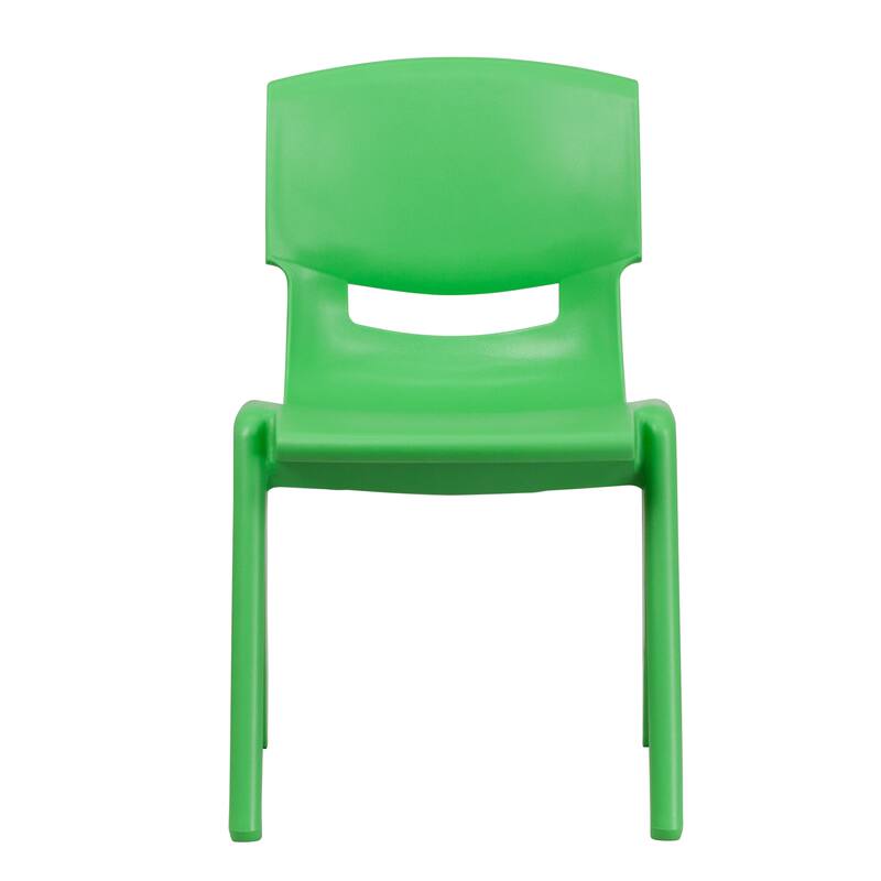 4 Pack Plastic Stack School Chair with 15.5"H Seat, 3rd-7th School Chair
