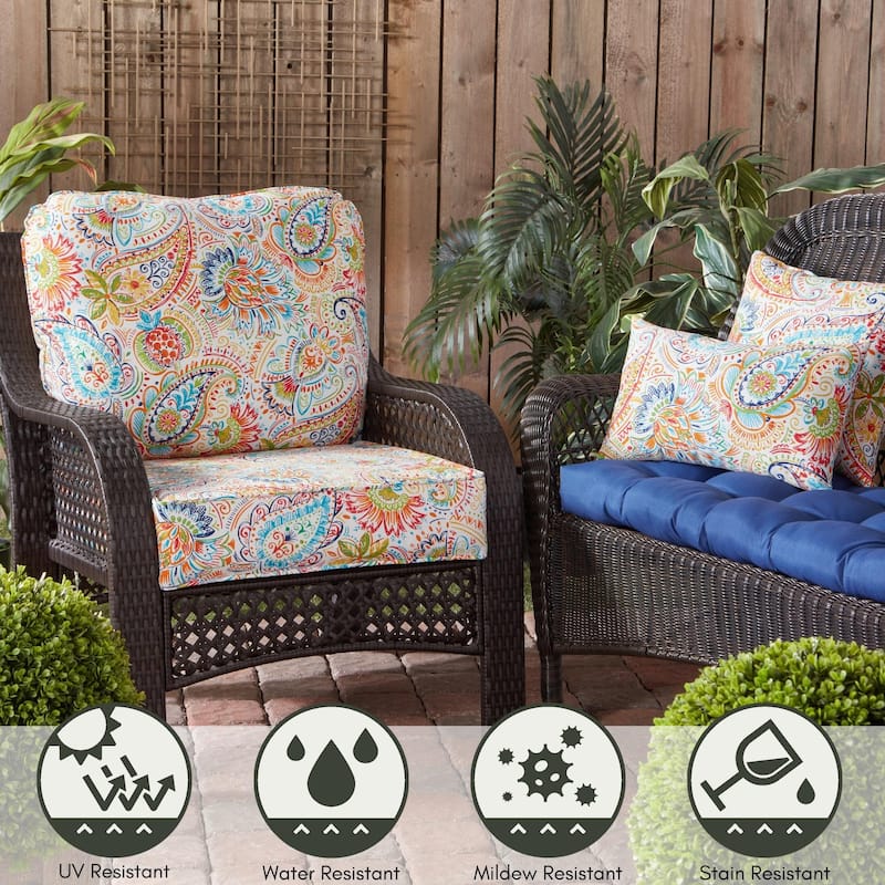 Painted Paisley Outdoor Throw Pillow (Set of 2) by Greendale Home Fashions
