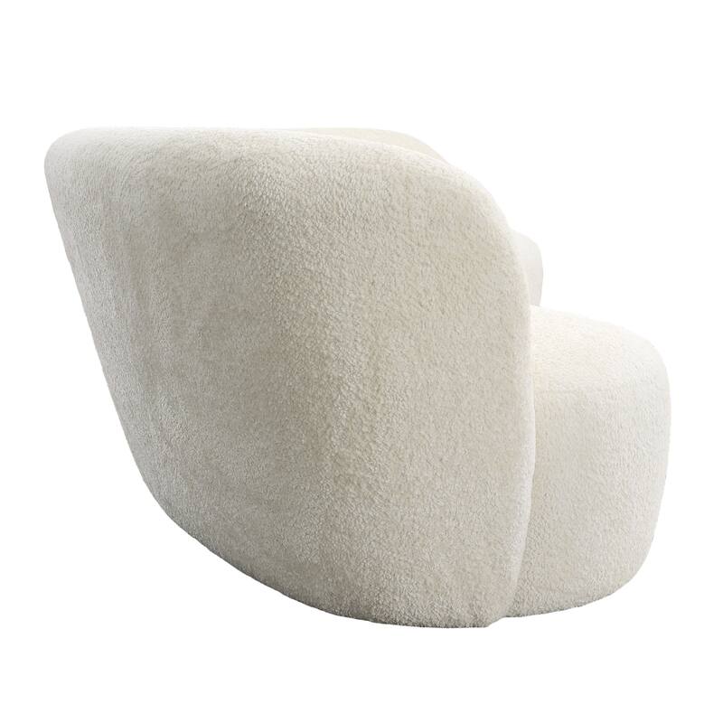 Charles 118" Upholstered Sofa, Cream