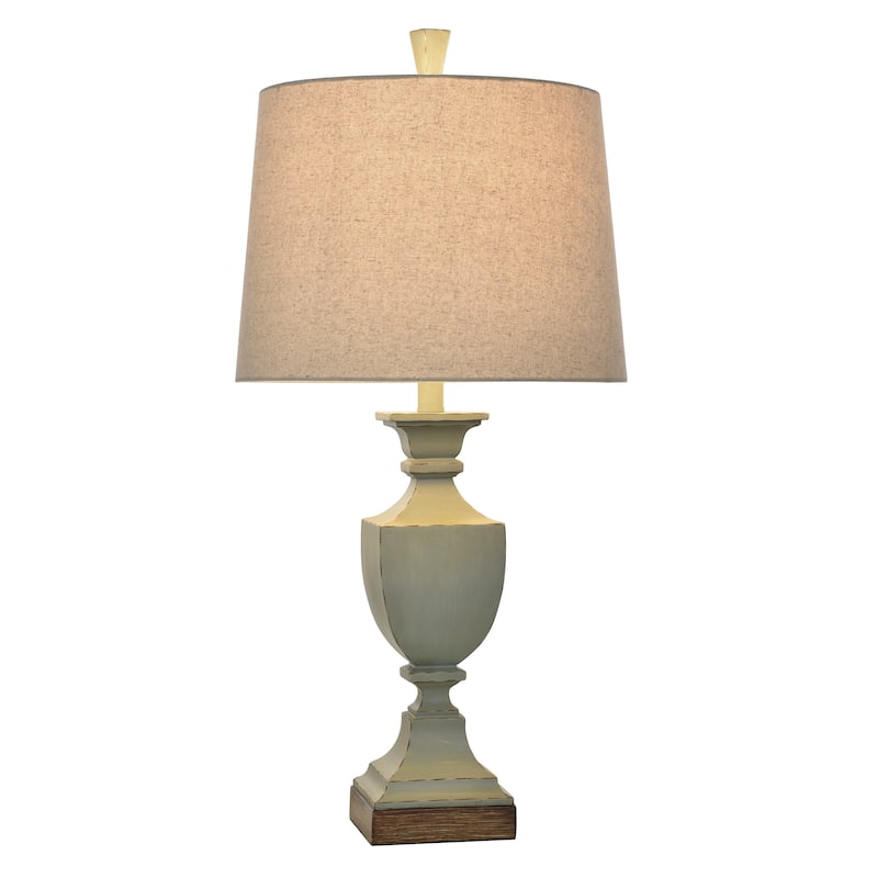 The Gray Barn Willowsun Distressed Blue Urn Style Table Lamp