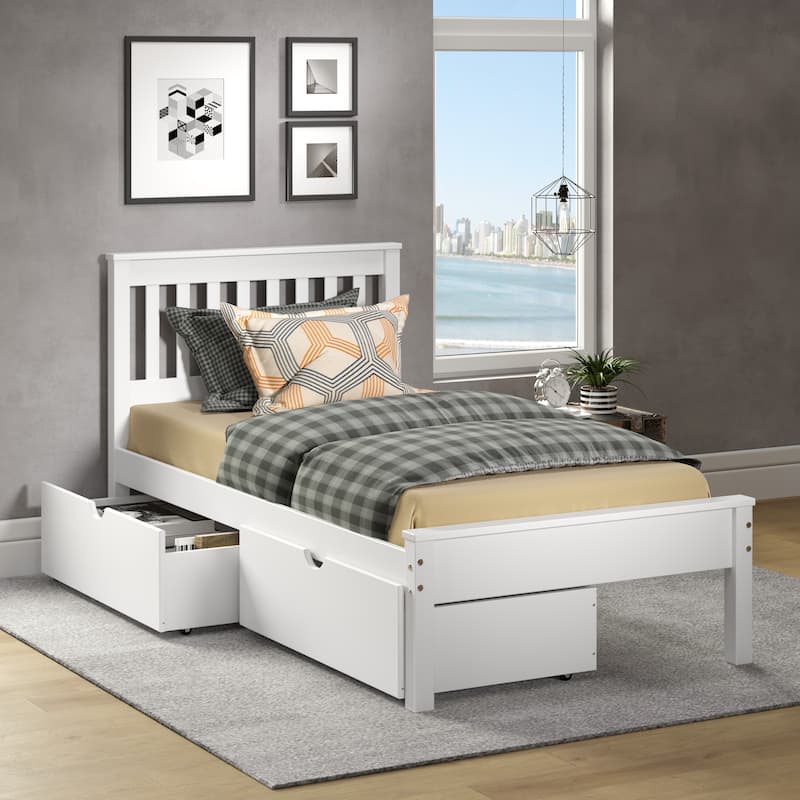Twin Contempo Bed in White