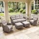 Option Brown Wicker & Beige Cushion