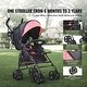 preview thumbnail 63 of 69, Carbon Steel Lightweight Stroller with Canopy, Recline and Foldable Frame - 30.71” L x 19.69” W x 40.94” H