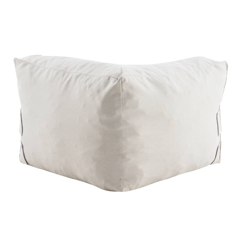 Christopher Knight Home - Nerissa 3-Piece Modular Outdoor/Indoor Bean Bag Sectional Sofa Set with Shredded Foam Filled & Ottoman