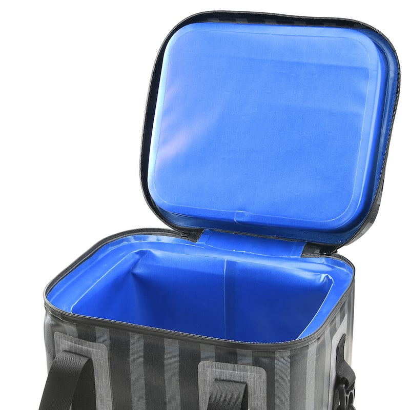 11" Easy Tote Soft Cooler Gray Striped