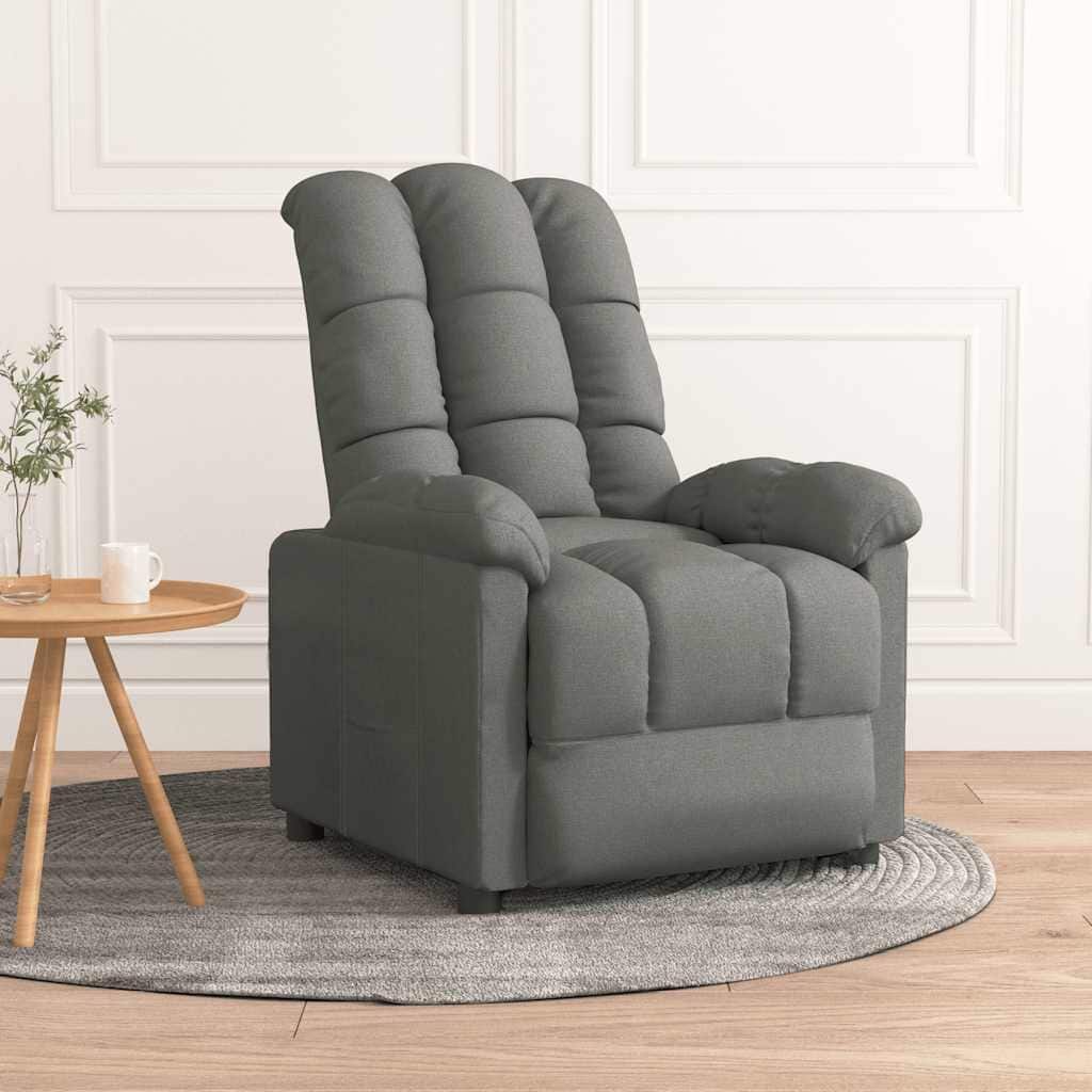 vidaXL Recliner Dark Gray Fabric - 29.1" x 38.9" x 40.1"