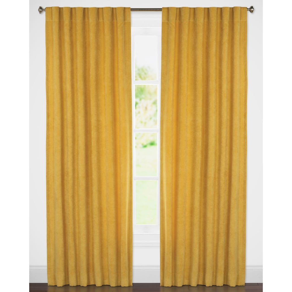 Padma Velvet 50x84 Back-Tab Curtain Panel (Single Panel)
