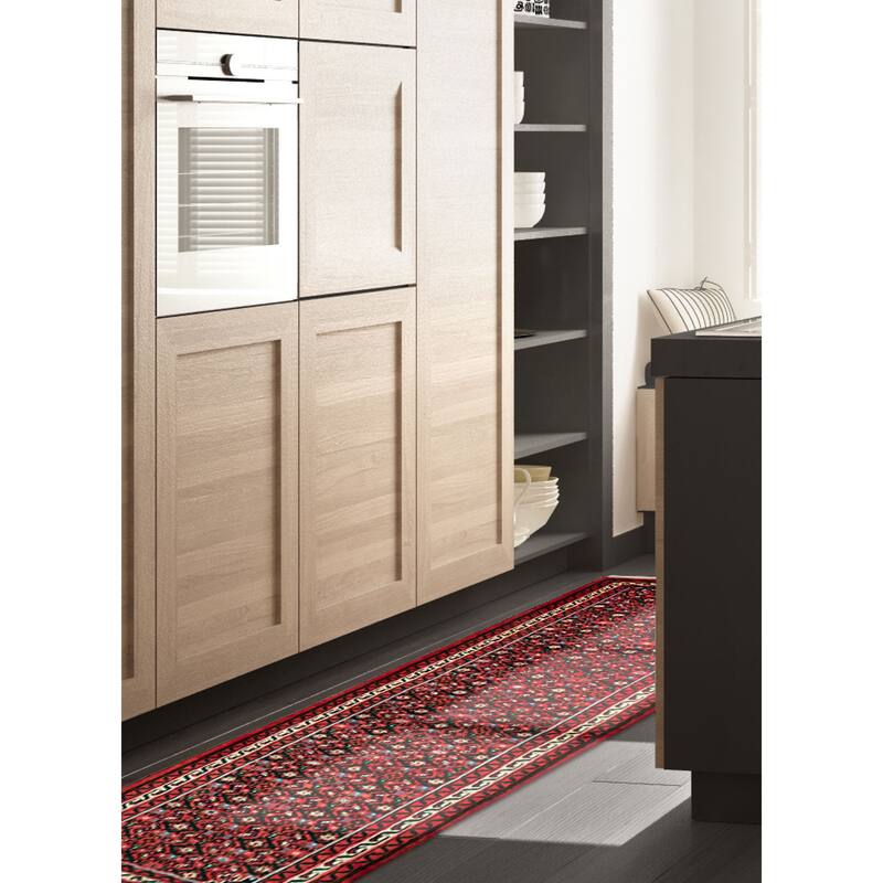 ECARPETGALLERY Hand-knotted Andelz Red Wool Rug - 2'9 x 9'3