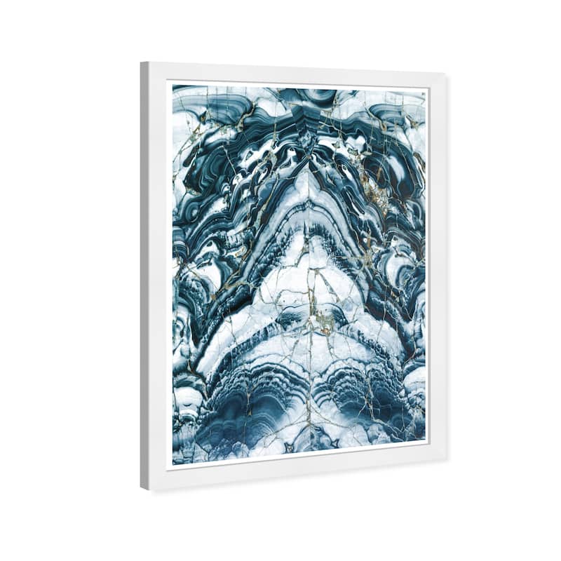 Wynwood Studio Prints Abstract Agate Stone II Blue and Modern & Contemporary Wall Art Canvas Print