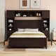 preview thumbnail 3 of 105, Modern Platform Bed with Integrated Cabinet, Trundle Bed and Drawers Espresso - Full