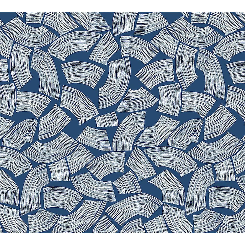 ohpopsi Elements Indigo Scribbled Arches Wallpaper