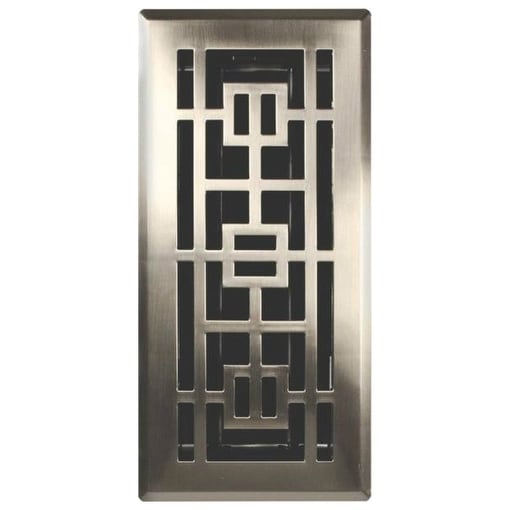 Imperial RG3294 Oriental Design Floor Register, Satin Nickel