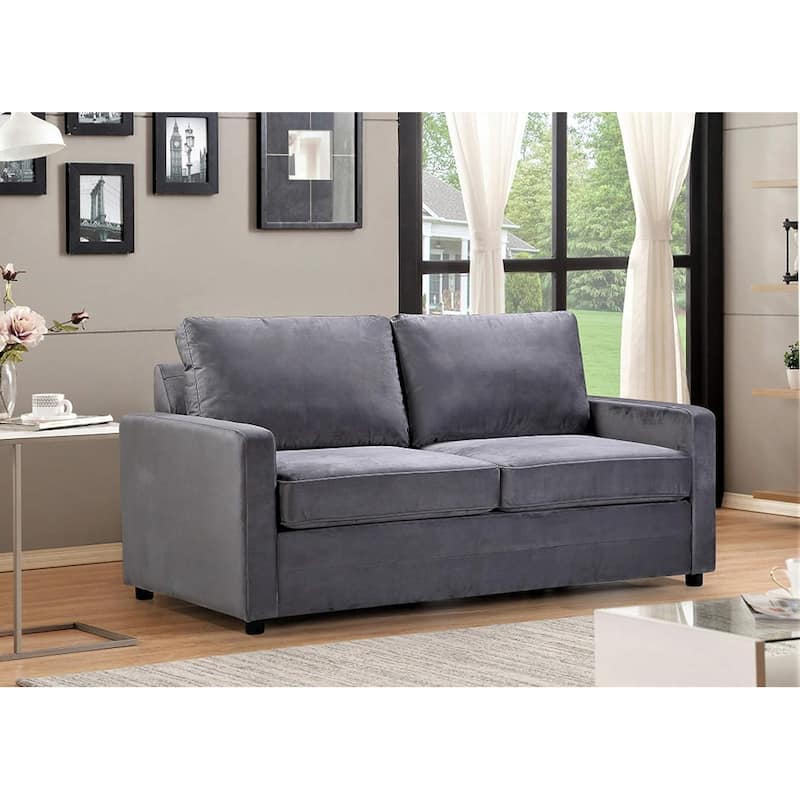 US Pride Furniture Knightsville Velvet 70 inch Square Arms Sofa Bed