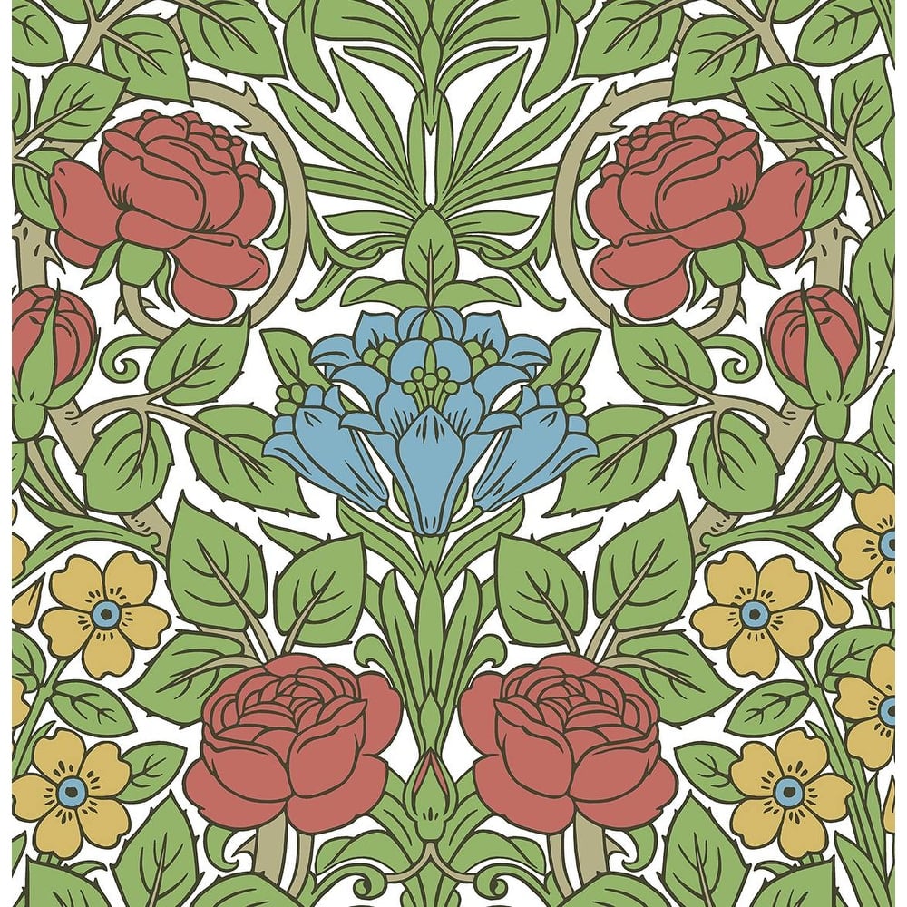 NextWall Vintage Rose Peel and Stick Wallpaper