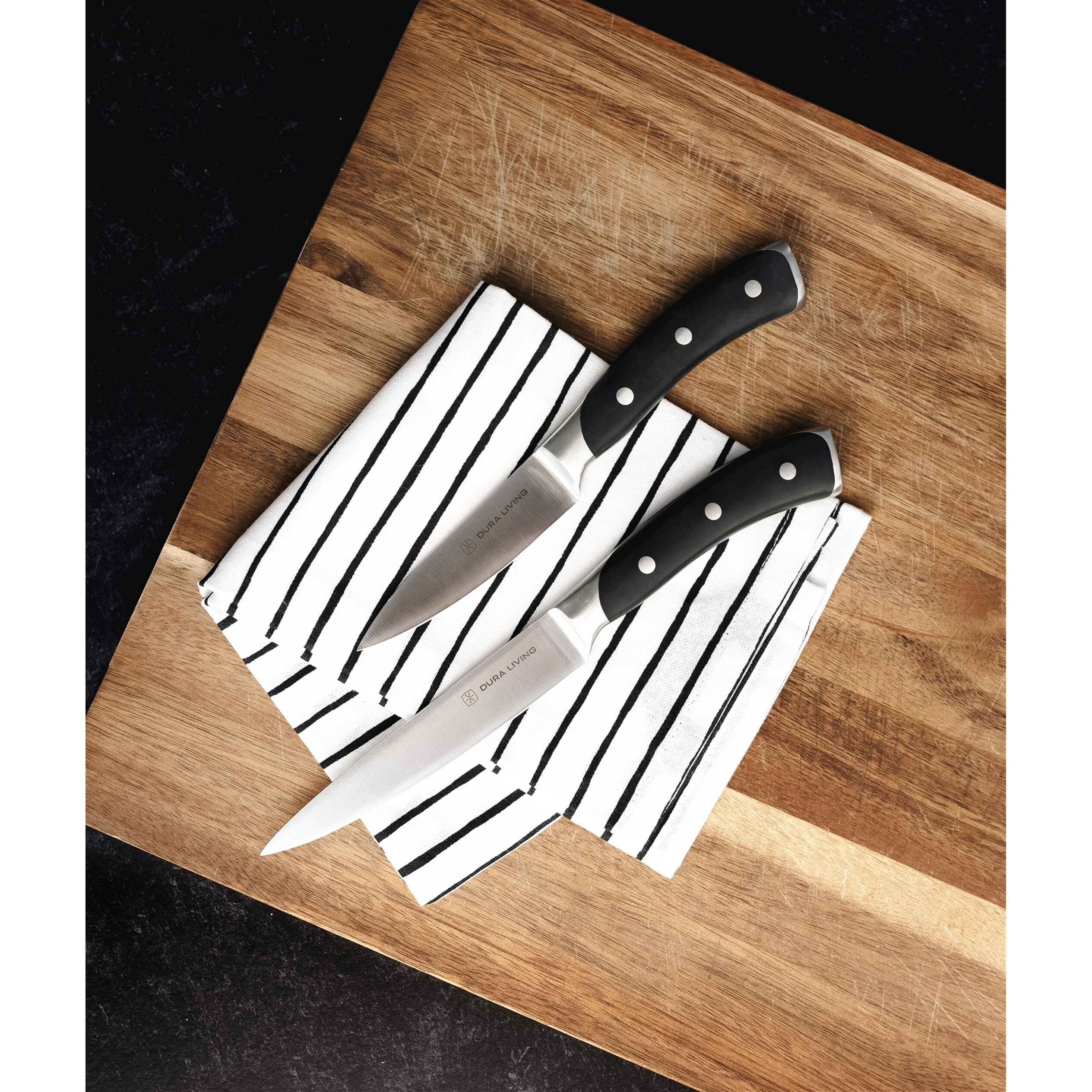 DURA LIVING 2-Piece Kitchen Knife Set - Ultra Sharp Forged High