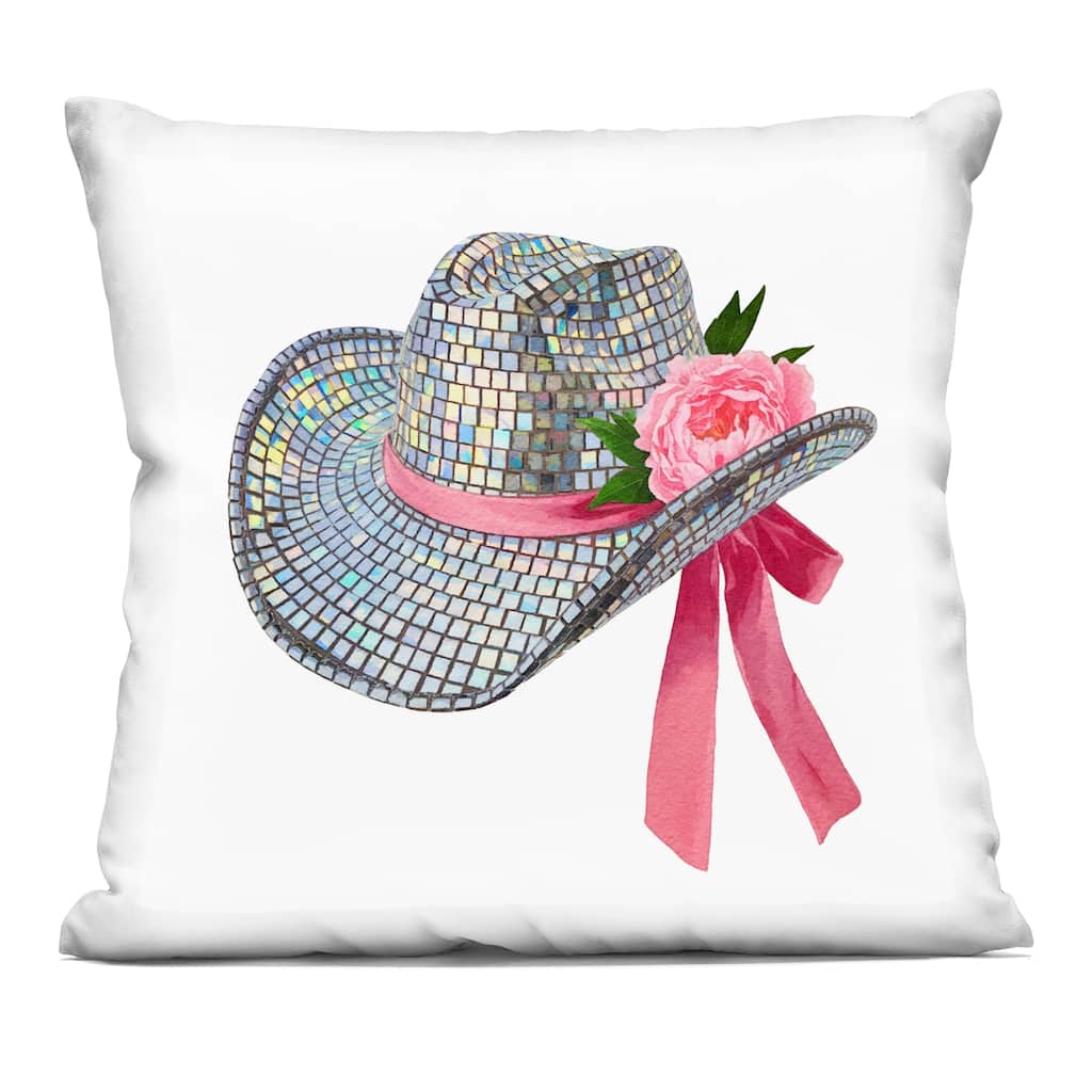 Stupell Chic Bow on Disco Hat Decorative Printed Throw Pillow Design by Amanda Greenwood