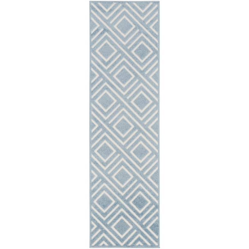 Nourison Casual Indoor only Geometric Area Rug - 2' x 6' - Blue - Runner