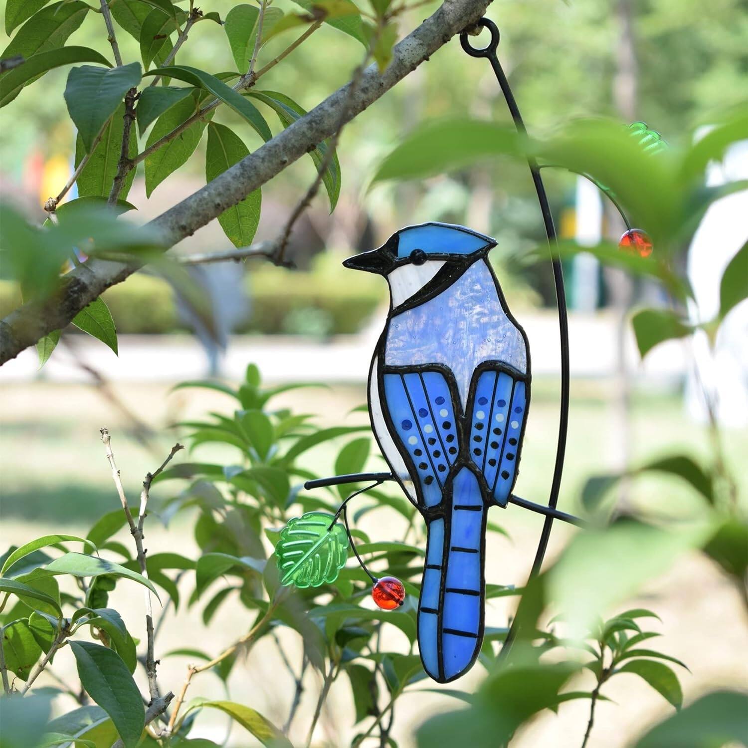 Blue Jay Modern Stained Glass Window Hangings Bed Bath & Beyond