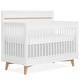 preview thumbnail 7 of 10, Evolur Loft Antilia Mid-Century 4-in-1 Convertible Crib White & Natural