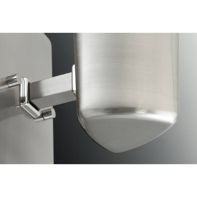 Zura Collection 1-Light Brushed Nickel Etched Opal Glass Modern Bath Vanity Light