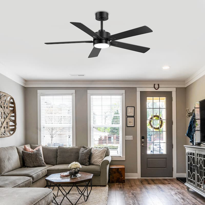 52-IN LED Ceiling Fan with Light Kit and Remote- 5 Blade