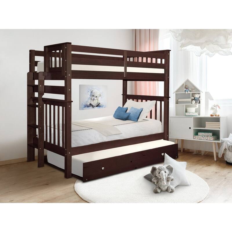 Taylor & Olive Trillium Tall Twin over Twin Bunk Bed, Twin Trundle